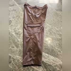 MAGELLAN OUTDOOR  Sportswear Brown Adjustable Roll Up Capri Crop Pants
